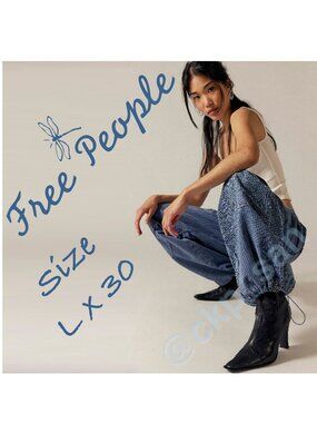 NWOT Free People Atlas Parachute Jeans Sz L